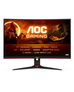 AOC | Monitor | C27G2E/BK | 27 " | VA | 1920 x 1080 pixels | 16:9 | 4 ms | Black | HDMI ports quantity 2 | 165 Hz