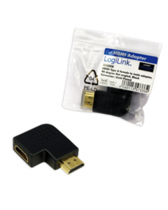 HDMI Adapter, AM to AF in 90 degree flat angled | Logilink