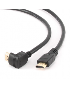Cablexpert | HDMI High speed 90 degrees male to straight male connectors cable, 19 pins gold-plated connectors | HDMI 19pin male | HDMI 90 degrees male | 1.8 m