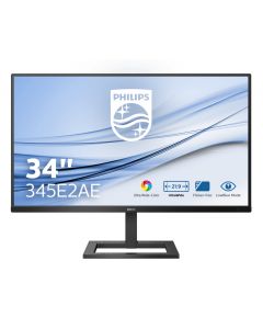 Philips | UltraWide LCD monitor | 345E2AE | 34 " | IPS | WQHD | 21:9 | 75 Hz | 4 ms | 3440 x 1440 pixels | 300 cd/m² | HDMI ports quantity 2 | Black