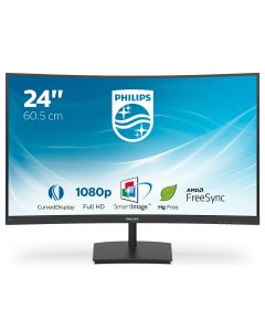 Philips | LCD monitor | 241E1SC | 24 " | VA | FHD | 16:9 | 75 Hz | 4 ms | 1920 x 1080 pixels | 250 cd/m² | HDMI audio out | HDMI ports quantity 1 | Black