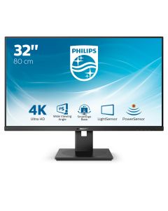 Philips | LCD Monitor with PowerSensor | 328B1/00 | 31.5 " | 4K UHD | VA | 16:9 | Black | 4 ms | 350 cd/m² | Audio out | HDMI ports quantity 2 | 60 Hz